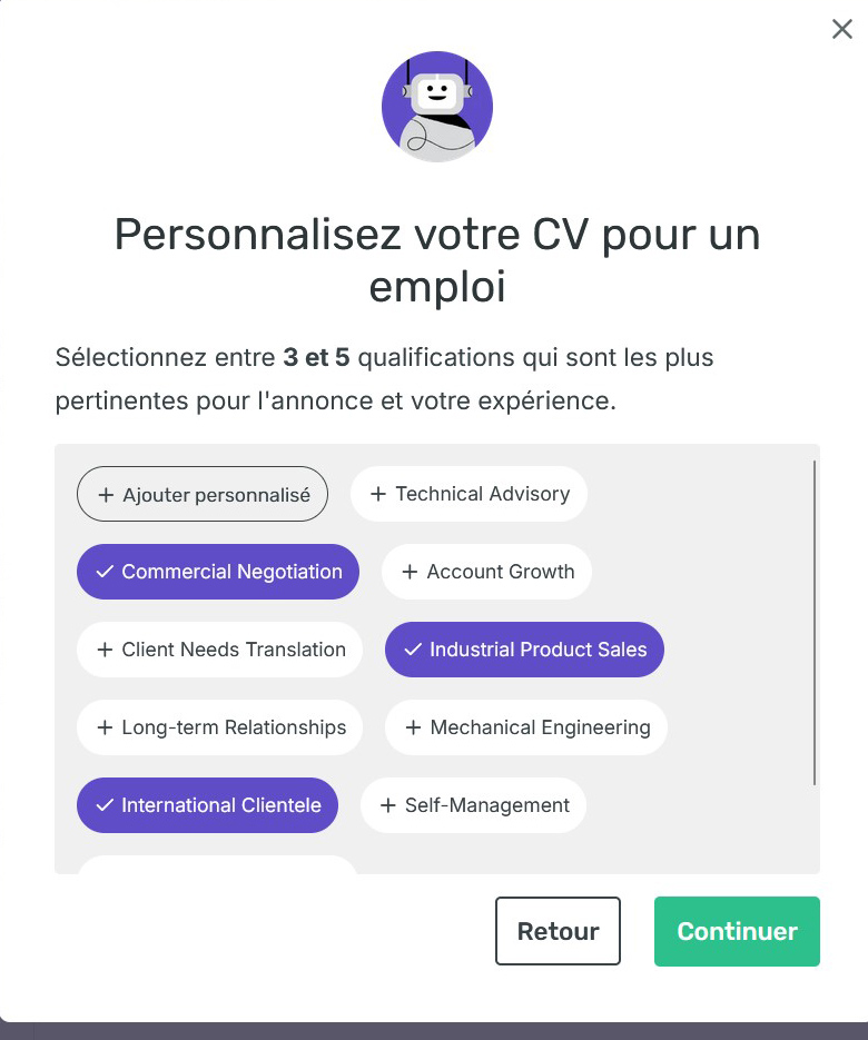 Enhancv personnalisation 2